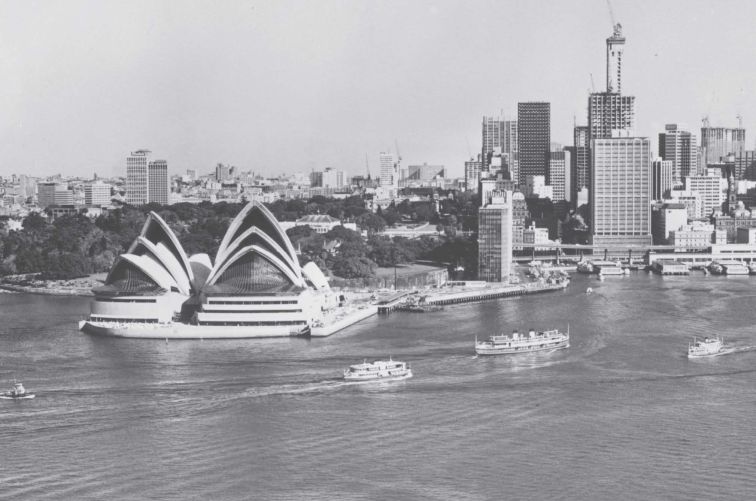 Sydney Opera House, circa 1974.