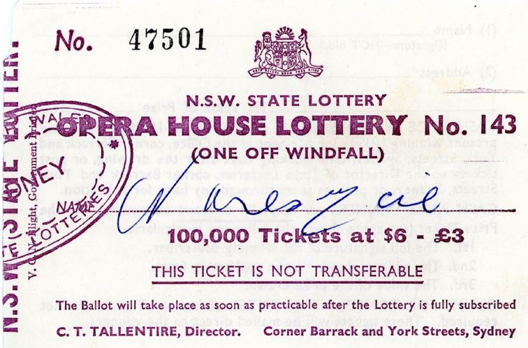 The Opera House Lottery ran from 1957 until 1986. During that time, more than 86 million tickets were sold in 496 draws.