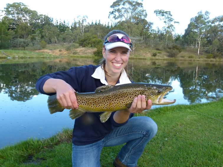 Young lady with big trout