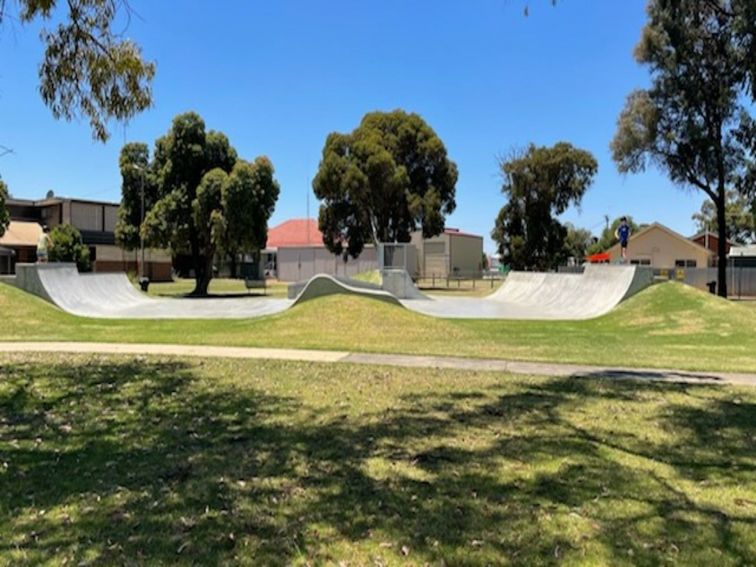 wide shot of park