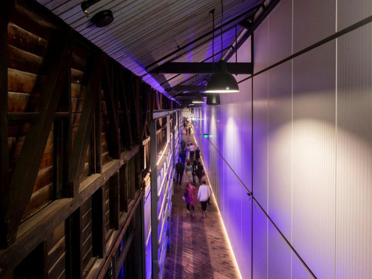 The hallway at the Sydney Theatre Company Wharf Theatres