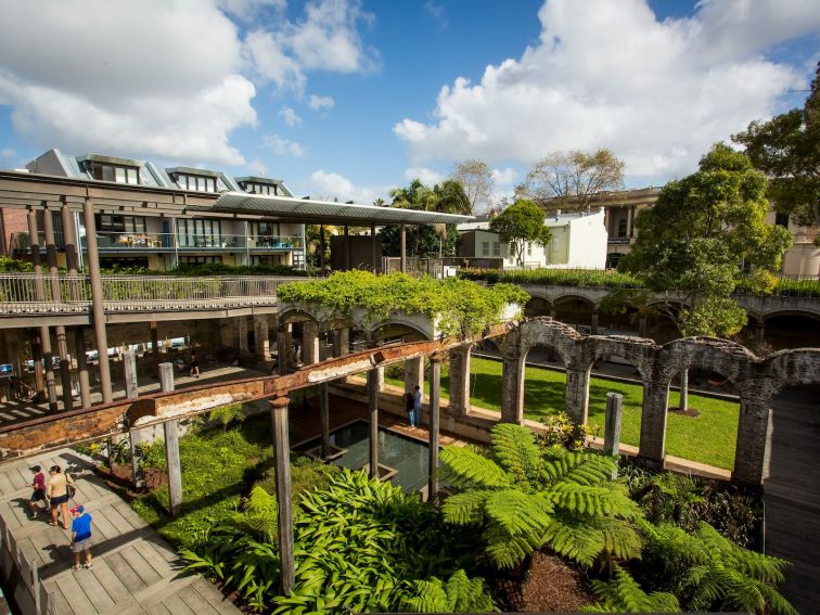 Visitors enjoying the heritage-listed Paddington Reservoir Gardens in Paddington, Sydney