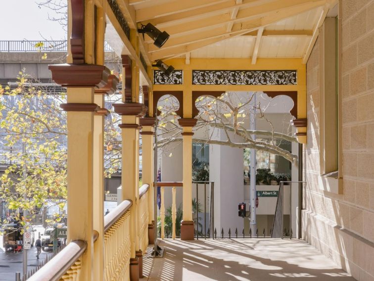 Exterior of historical verandah