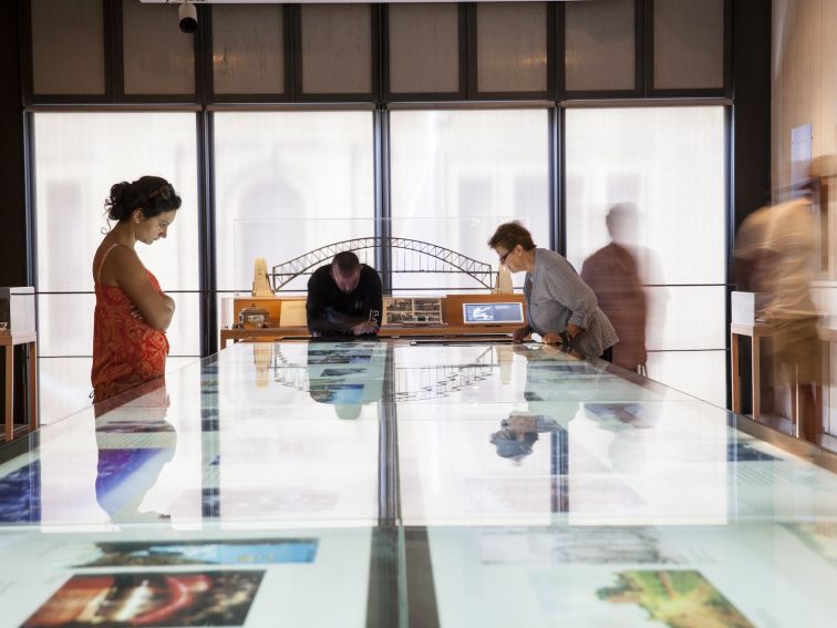 Displays inside the Museum of Sydney