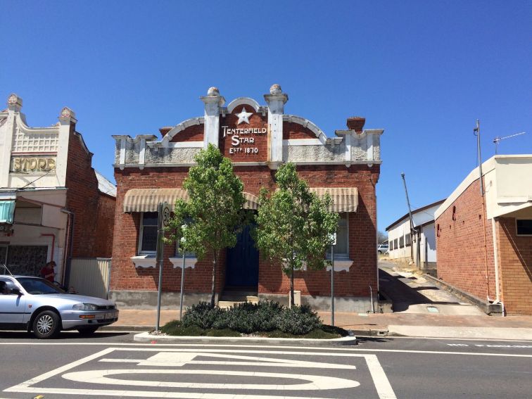 Old Tenterfield Star Building, part of the Tenterfield Soundtrails Walk