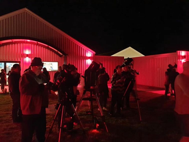 Astronomy Club Viewing Night, open to the public held on front lawn area. Members and telescopes.