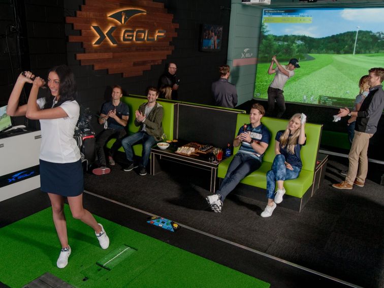 X-Golf Shire - Image of Group Enjoying Indoor Golf