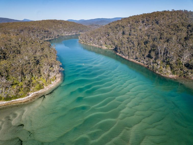 Pambula River Mouth, Sapphire Coast, Broadwater, fishing and boating, kayaking, oysters, Merimbula