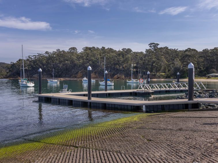 Quarantine Bay and Boat Ramp, Eden, Fishing ramp, swimming,  NSW south coast, Sapphire Coast