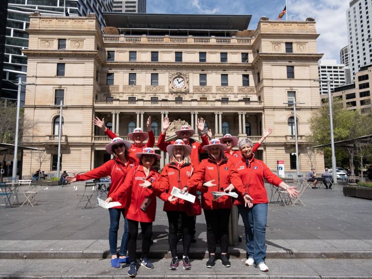 Sydney Ambassadors outside Custom House