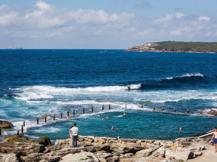 Swimmers enjoying Mahon Pool, Maroubra