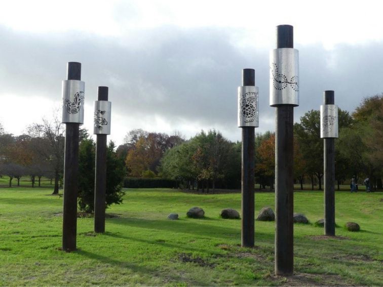 'Speaking Poles' sculpture