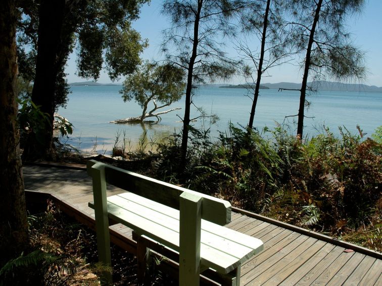 View from boardwalk over Tanilba Bay