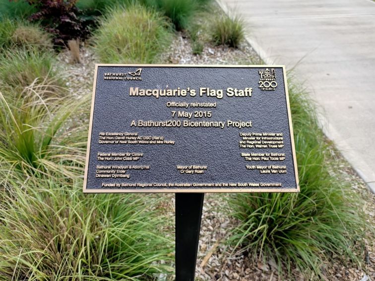 Information Plaque at the Flagstaff