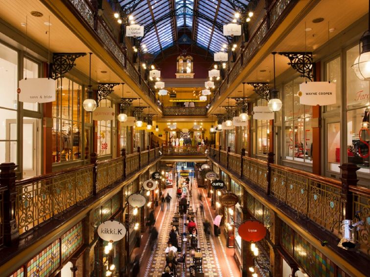 The Strand Arcade inside view of the atrium