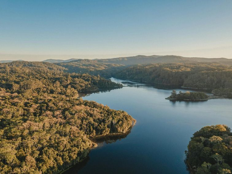 Aerial Shot of Rocky Creek Dam