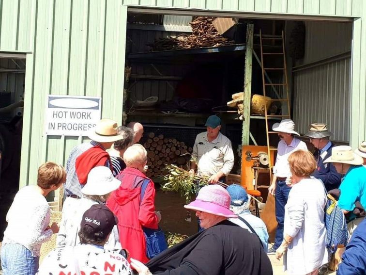 Coach tour eucalyptus oil distillery production and eucalyptus home cleaning product shopping