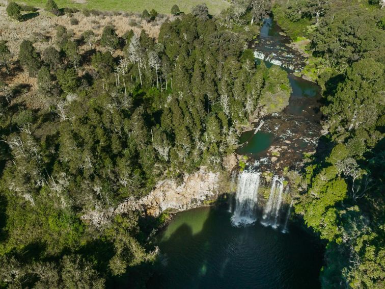 Aerial Drone Shot of Dangar Falls