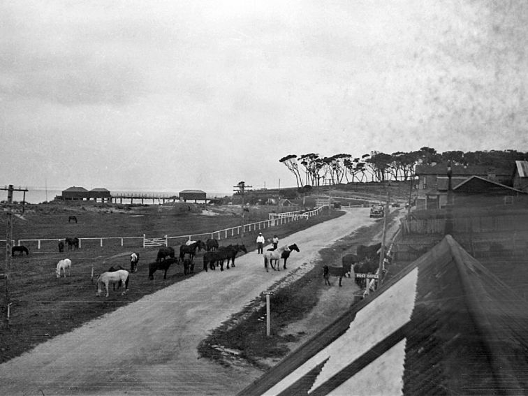 Lamont Street Bermagui showing steamer wharf and post office