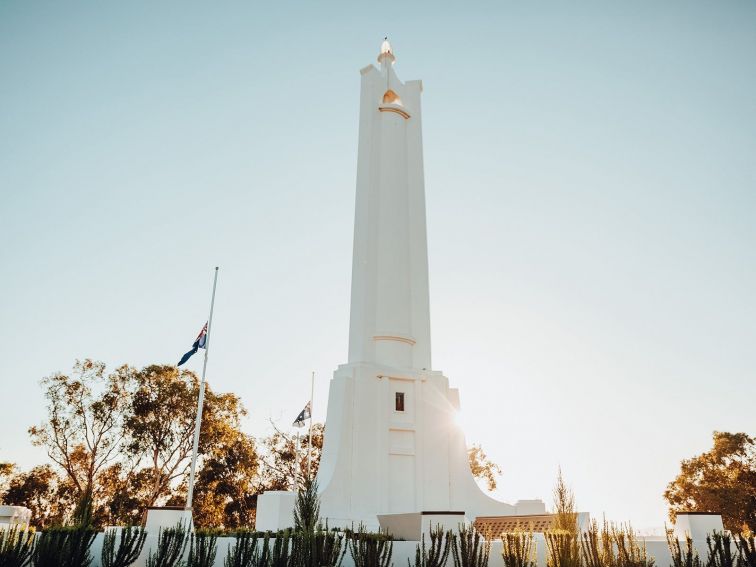 Morning at Albury's War Memorial