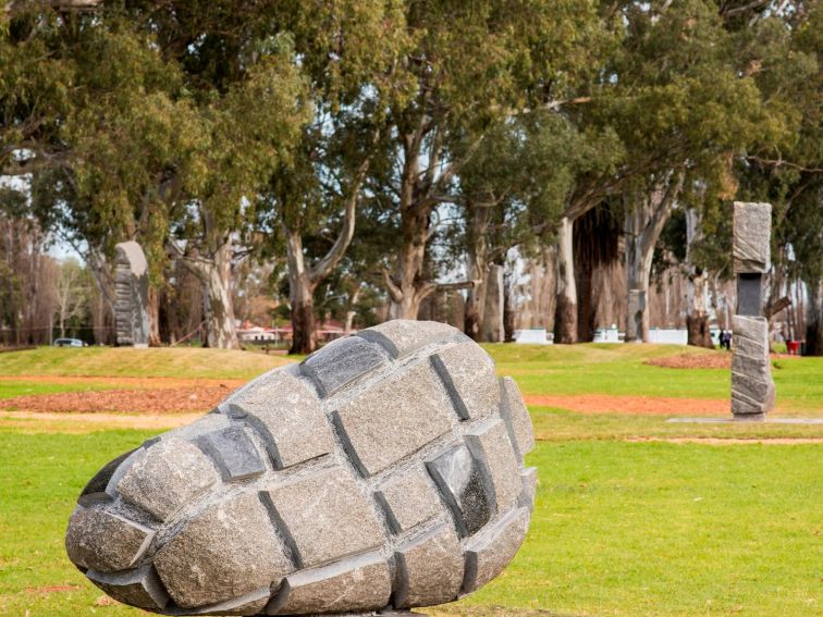 sculptures in IOOF Park