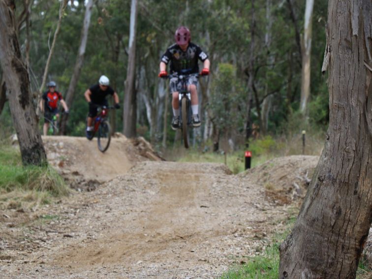 Mountain Bike Riders on th new Ingleburn Mountain Bike Trail