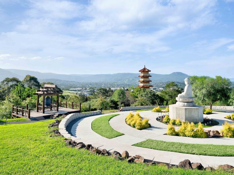 Gratitude Bell, Pagoda and Buddha