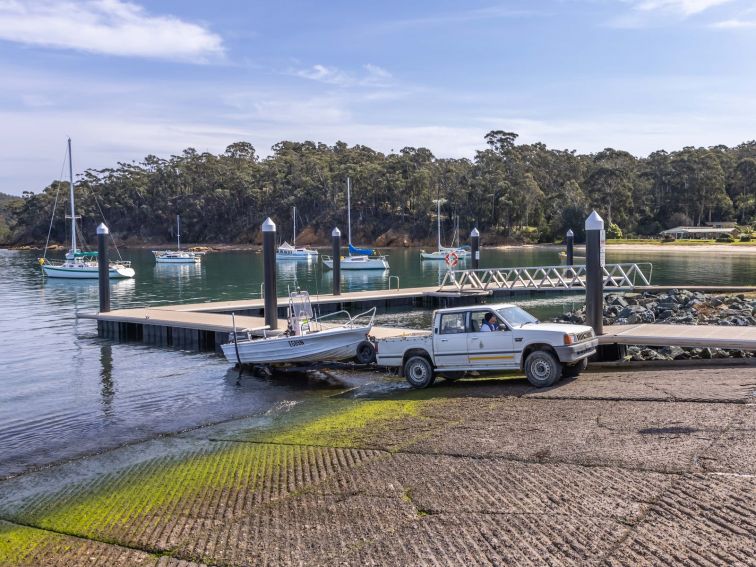 Quarantine Bay and Boat Ramp, Eden, Fishing ramp, swimming,  NSW south coast, Sapphire Coast