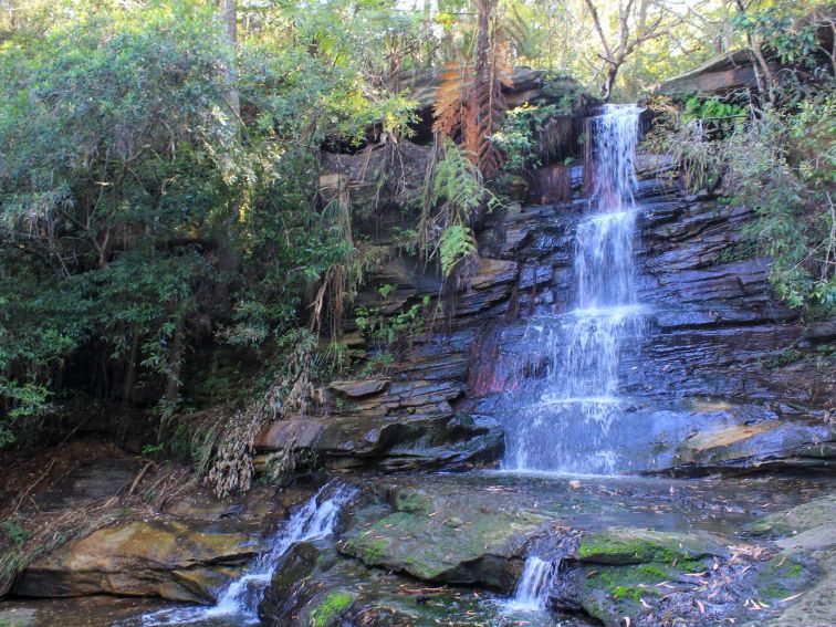 Waterfall located in the Allenby Park Walk