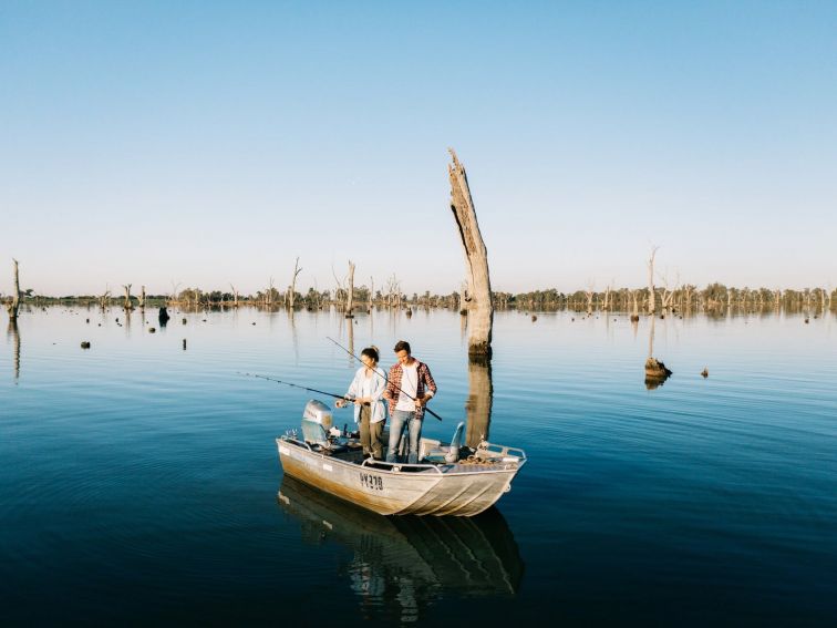 Fishing on Lake Mulwala