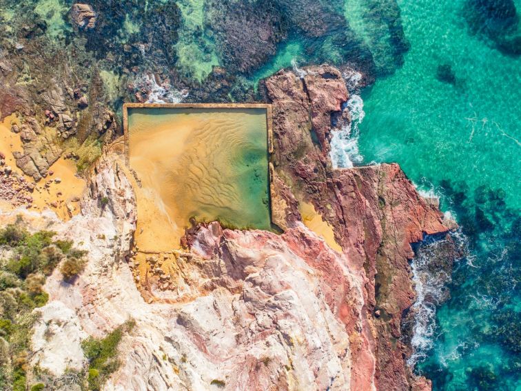 Aslings Beach Rock Pool, rock pool, rockpool, Sapphire Coast, Eden