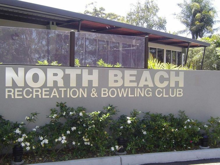 Front wall and Sign for North Beach Bowling Club