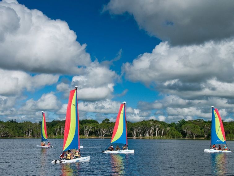 Sailing on Lake Ainsworth