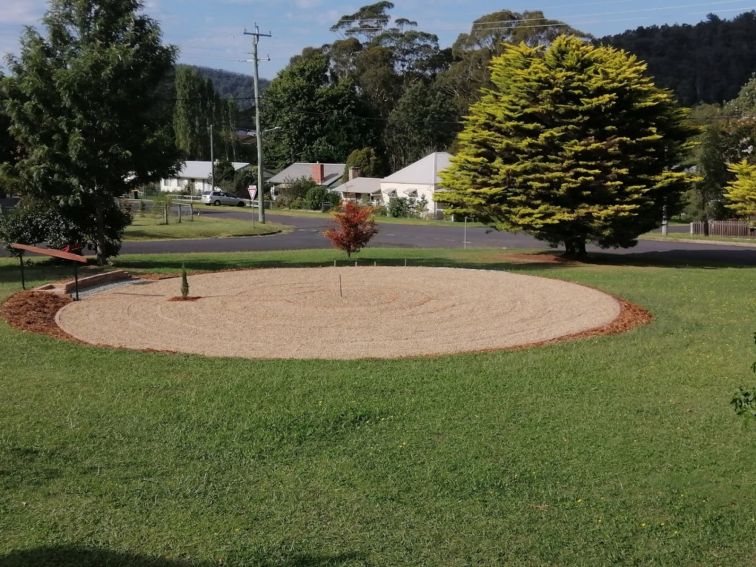 Shows the labyrinth at ground level