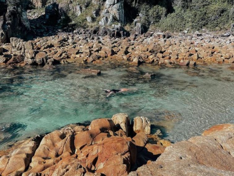 Rock pool at Crowdy Beach