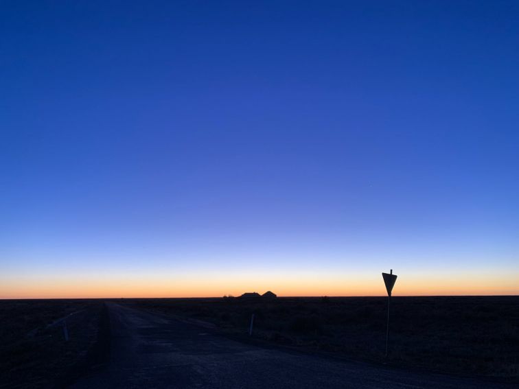 Sunset on Hay Plains