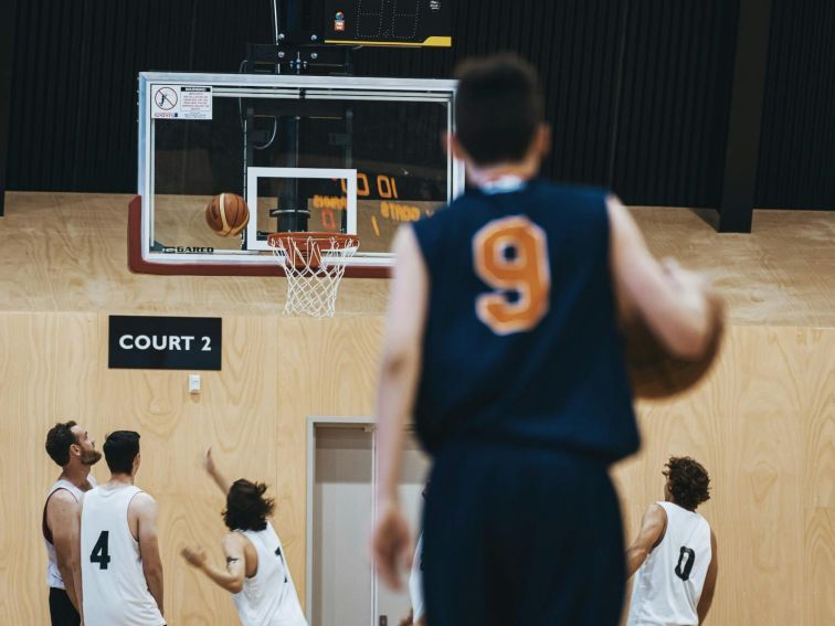 Basketball playing