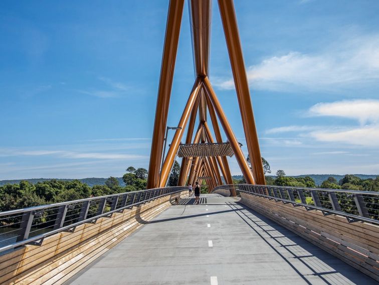 The scenic Yandhai Nepean Crossing, Penrith in Sydney's west