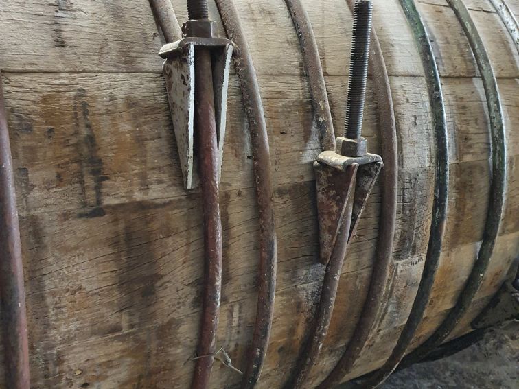 Dungog Museum old wooden pipe line