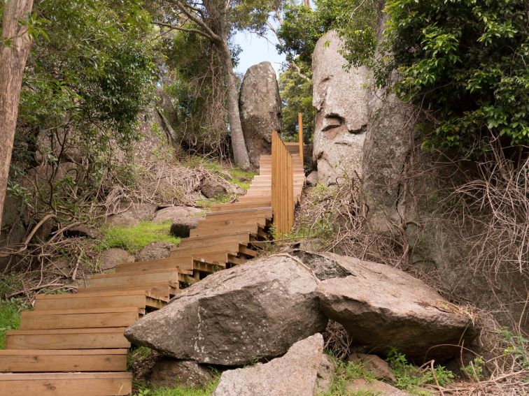 The timber staircase