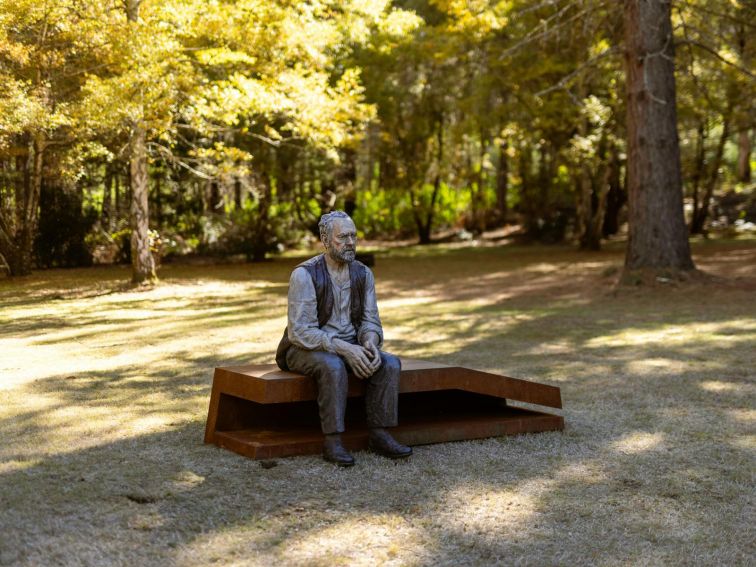 ‘Seated Man’,  by Sean Henry (United Kingdom), Sculpture Forest.