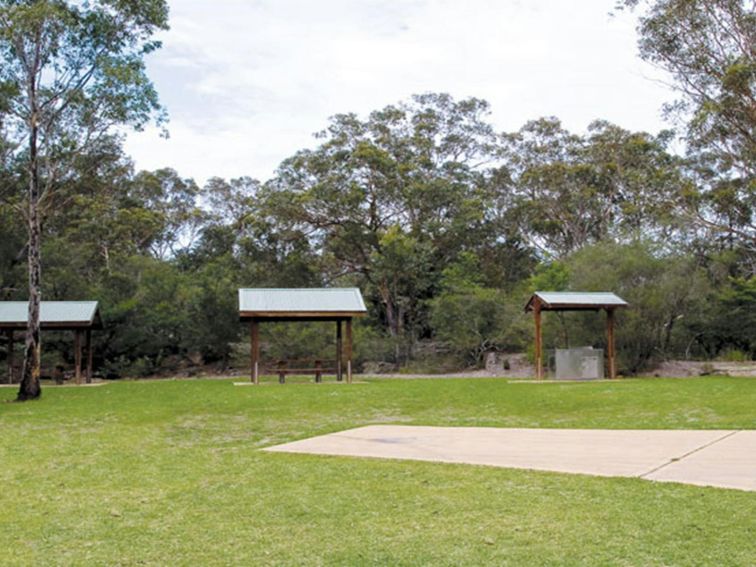 Bomaderry Creek picnic shelters, Bomaderry Creek Regional Park. Photo: Michael Van Ewijk &copy; OEH