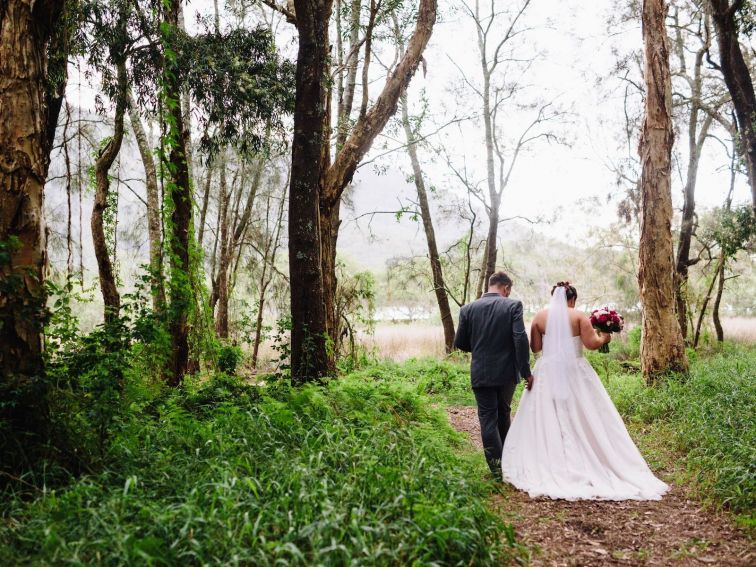 Wetlands make for wonderful wedding photos.