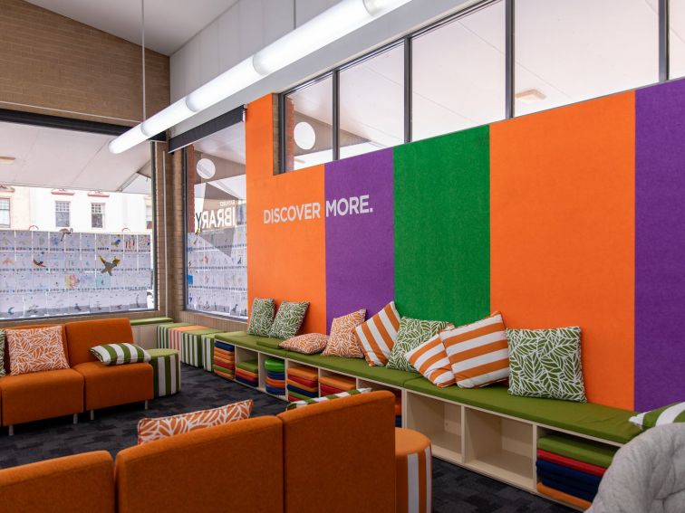 Sitting area at the Bathurst Library