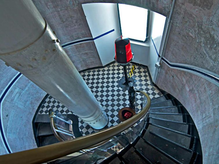 Stairs inside Cape Byron Lighthouse, Walgun Cape Byron State Conservation Area. Photo: John