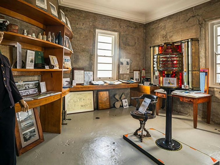 Historical displays at Cape Byron Lighthouse Museum, Walgun Cape Byron State Conservation Area.