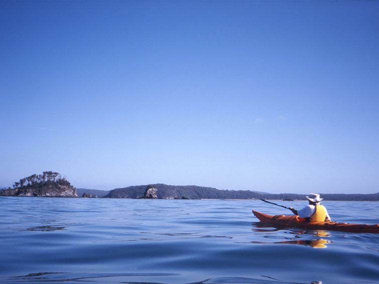 Kayaking towards Snapper Island