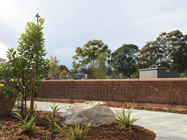 You are standing on Dharawal Country written in English on the wall