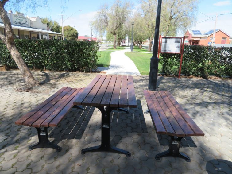 Picnic spot under peppercorns