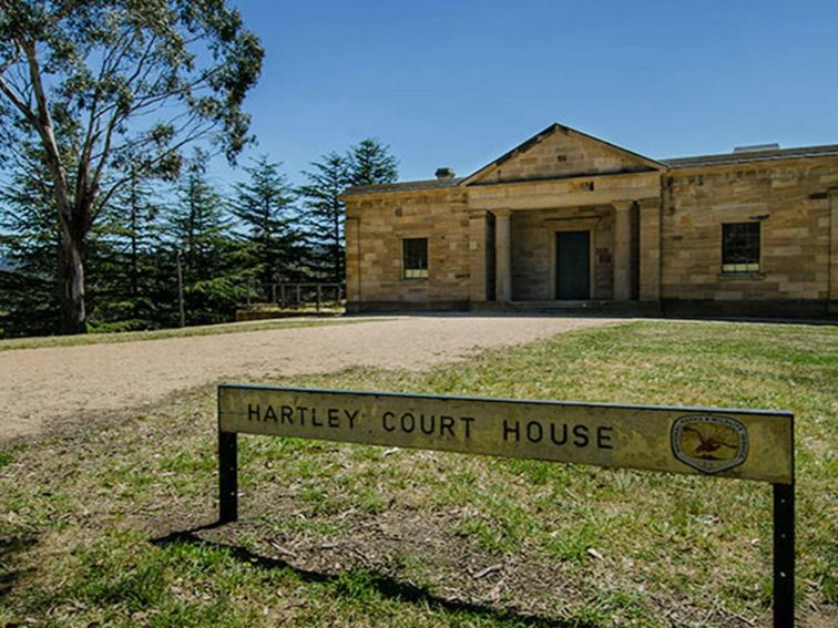 Hartley Courthouse entrance, Hartley Historic Site. Photo: John Spencer